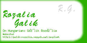 rozalia galik business card